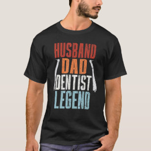 T-shirt 0 Dentiste Mari Papa Dentiste Légende Graphique Po