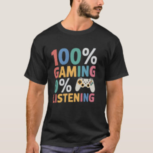T-shirt 0 Écouter 100 Jeu amusant Joueur vidéo Amour