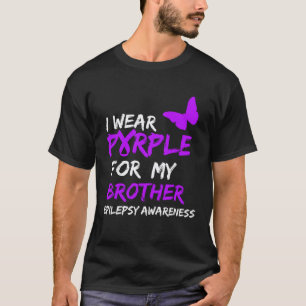 T-shirt 0 Épilepsie Je Porte Du Violet Pour Mon Frère Ruba