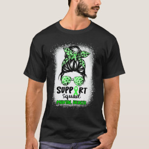 T-shirt 0 Équipe de soutien Messy Bun pour la sensibilisat