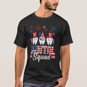 T-shirt 0 Équipe Dentaire Dentiste Hygiéniste Drapeau État