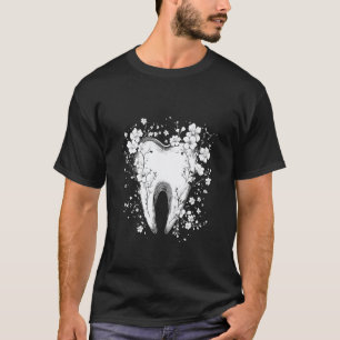 T-shirt 0 Fleur Dentaire Dent Floral Assistante Dentaire D