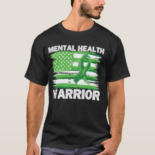 T-shirt 0 Guerrier de la santé mentale Drapeau américain a