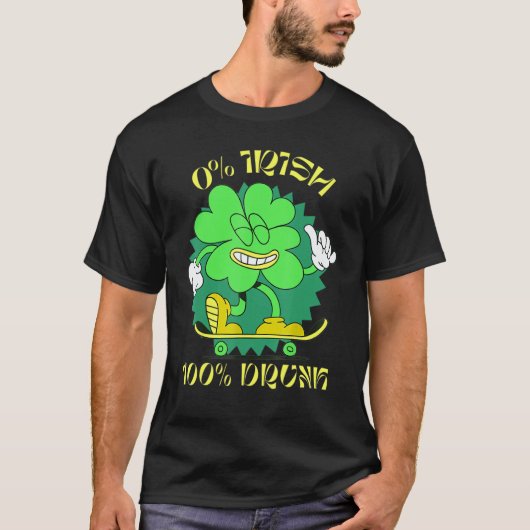 T-shirt 0 Irish 100 Drunk St Patrick's Day Green Drinking (Devant)