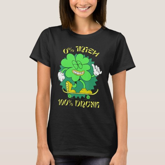 T-shirt 0 Irish 100 Drunk St Patrick's Day Green Drinking (Devant)