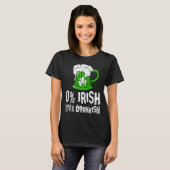 T-shirt 0 Irish 100 Drunkish Draft Beer Shamrock St Patric (Devant entier)