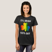 T-shirt 0 Irish 100 Gay  St Saint Patrick's Day (Devant entier)