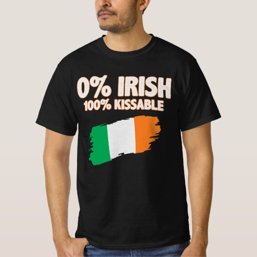 T-shirt 0% Irlandais 100% Embrassable (Devant)