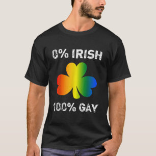 T-shirt 0 Irlandais 100 Gay Funny Saint-Patricks Day