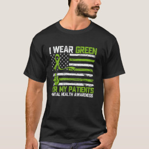 T-shirt 0 Je porte du vert pour la sensibilisation à la sa