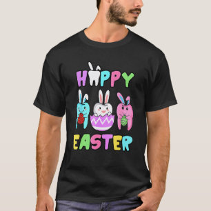 T-shirt 0 Joyeux jour de Pâques Dentiste Lapin mignon Dent