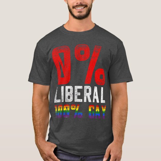 T-shirt 0 Libéral 100 Gay LGB (Devant)