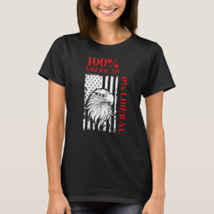 T-shirt 0 Libéral Zéro Pour Cent Fier Républicain Anti Lib