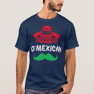 T-shirt 0 mexicain avec sombrero et moustache pour