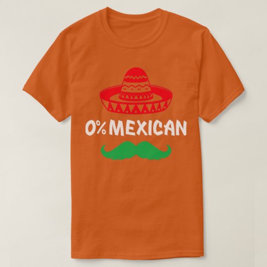 T-shirt 0 Mexicain avec sombrero et moustache pour Cinco d (Design devant)