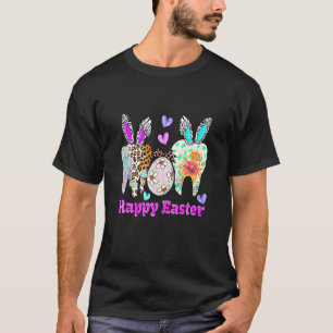 T-shirt 0 Pâques Léopard Dentiste Équipe Dentaire Assistan