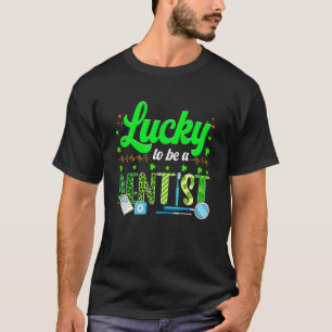 T-shirt 0 Rétro Chanceux D'être Un Dentiste Trèfle Irlanda