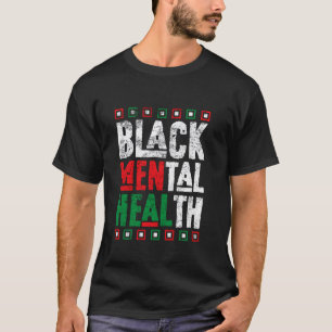 T-shirt 0 Sensibilisation à la santé mentale noire Les hom