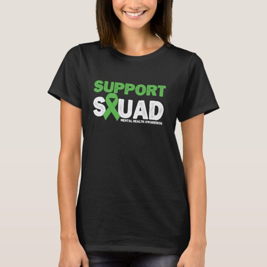 T-shirt 0 Support Squad Mois de la sensibilisation à la sa (Devant)