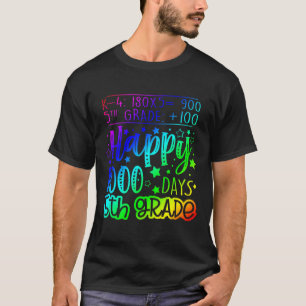 T-shirt 1000 Jours Enseignant de 5e année intelligent 100e