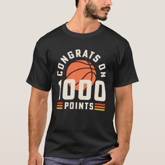 T-shirt 1000 Points Basketball Scorer Congrats Basketball (Devant)