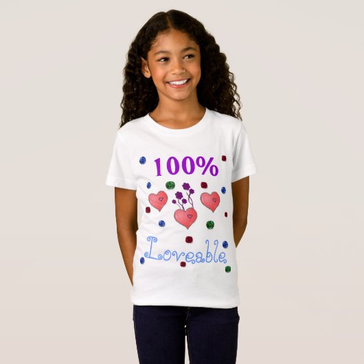 T-Shirt 100% adorable (Devant entier)