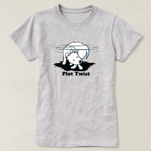 T-Shirt 100% Coton Poursuite de Queue de Westie Te (Design devant)