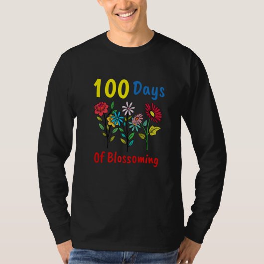T-shirt 100 Day Of Blossoming Flower Plant 100th Day of Sc (Devant)