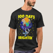 T-shirt 100 Days Brighter 100th Day Of School Astronaut Ou (Devant)