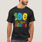 T-shirt 100 Days Brighter For Teachers And Kids Students (Devant)