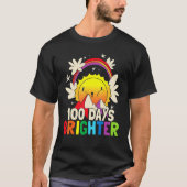 T-shirt 100 Days Brighter Funny 100th Day Of School Rainb (Devant)