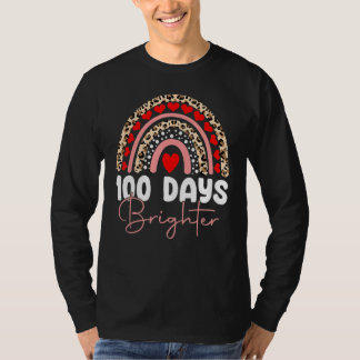 T-shirt 100 Days Brighter Happy 100th Day Of School Rainbo