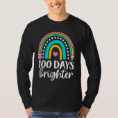T-shirt 100 Days Brighter Happy 100th Day Of School Teache (Devant)