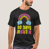 T-shirt 100 Days Brighter Rainbow Cute 100th Day School Sm (Devant)