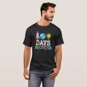 T-shirt 100 Days Brighter Teacher Student Happy 100th Day  (Devant entier)