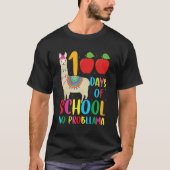 T-shirt 100 Days Llama Alpaca Pun Meme Sarcastic 100th Day (Devant)