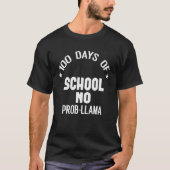 T-shirt 100 Days Llama Alpaca Pun Meme Sarcastic 100th Day (Devant)