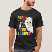 T-shirt 100 Days No Prob Llama Pun Meme Sarcastic 100 Days (Devant)