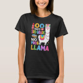 T-shirt 100 Days of 3rd Grade No Probllama 100th Day Girls (Devant)