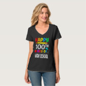 T-shirt 100 Days Of High School Happy 100th Day Of School (Devant entier)