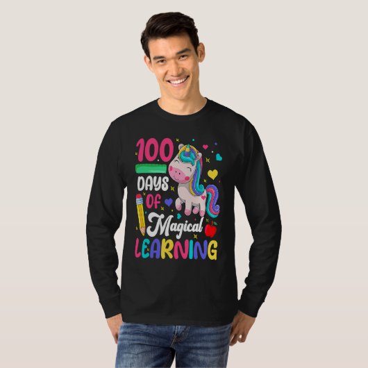 T-shirt 100 Days Of Magical Learning 100th Day Of School U (Devant entier)