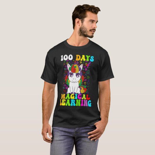 T-shirt 100 Days Of Magical Learning 100th Day Of School U (Devant entier)