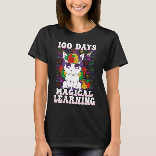 T-shirt 100 Days Of Magical Learning 100th Day Of School U (Devant)