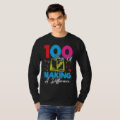 T-shirt 100 Days Of Making A Difference 100th Day of Schoo (Devant entier)