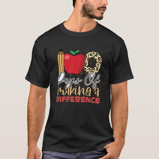 T-shirt 100 days of making a difference student teacher 1 (Devant)