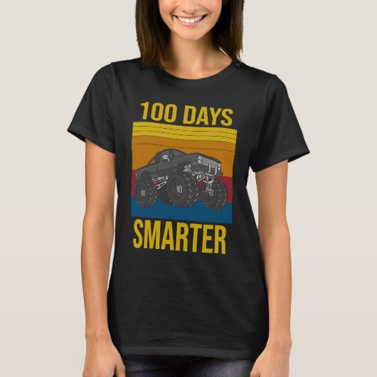 T-shirt 100 Days of School 100th Day 100 Days Smarter Mons (Devant)