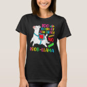 T-shirt 100 Days Of School 5th Grade No Prob Llama Teacher (Devant)