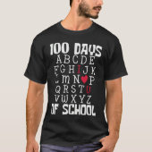 T-shirt 100 DAYS OF SCHOOL Alphabet 100th Day Teacher Stud (Devant)