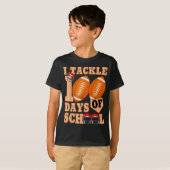 T-shirt 100 Days Of School Boys 100th Day Of School Footba (Devant entier)
