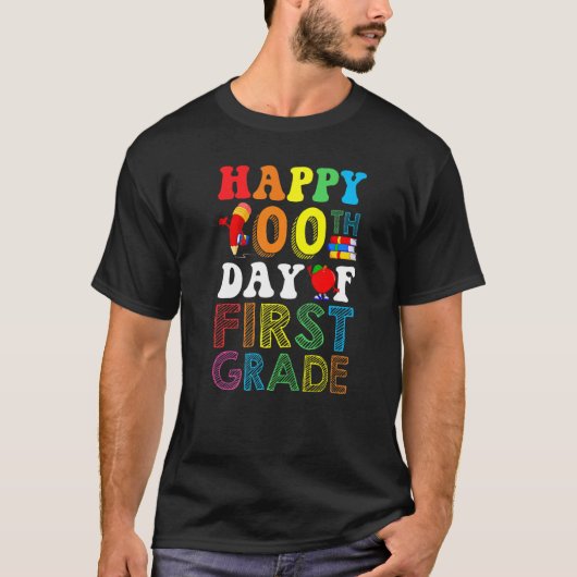 T-shirt 100 Days of School Daughter Son 100th Day of First (Devant)